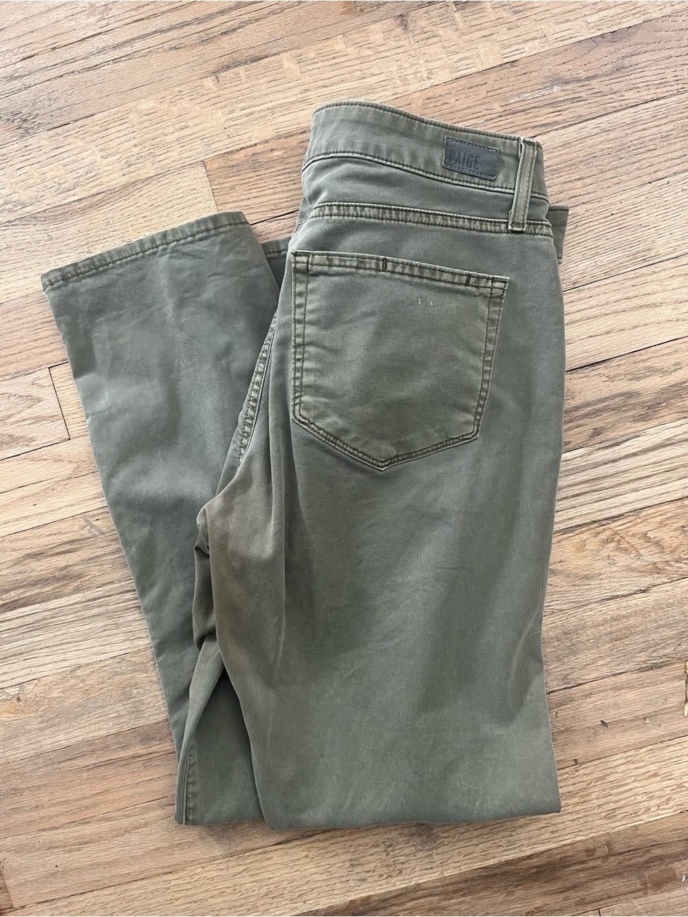 PAIGE Brigitte Straight-Leg Pants in Olive